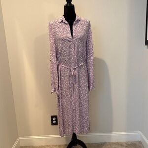 Divided Lavender Floral Long Sleeve Dress